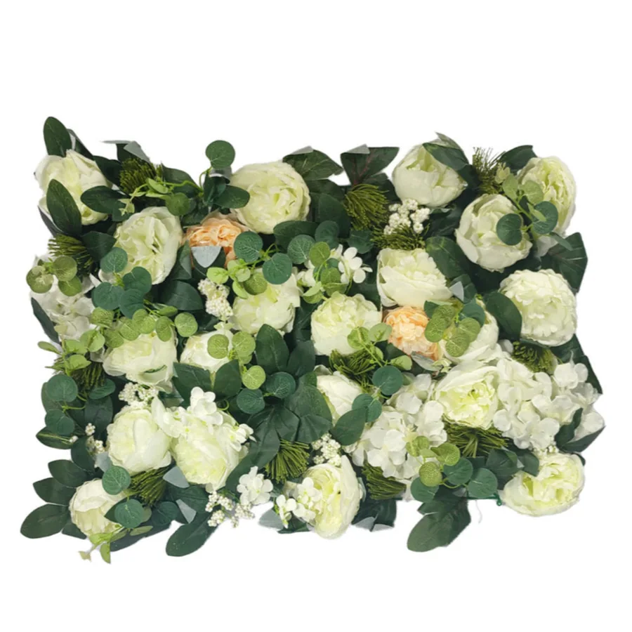 Peach, White And Green Flower Wall 40x60cm